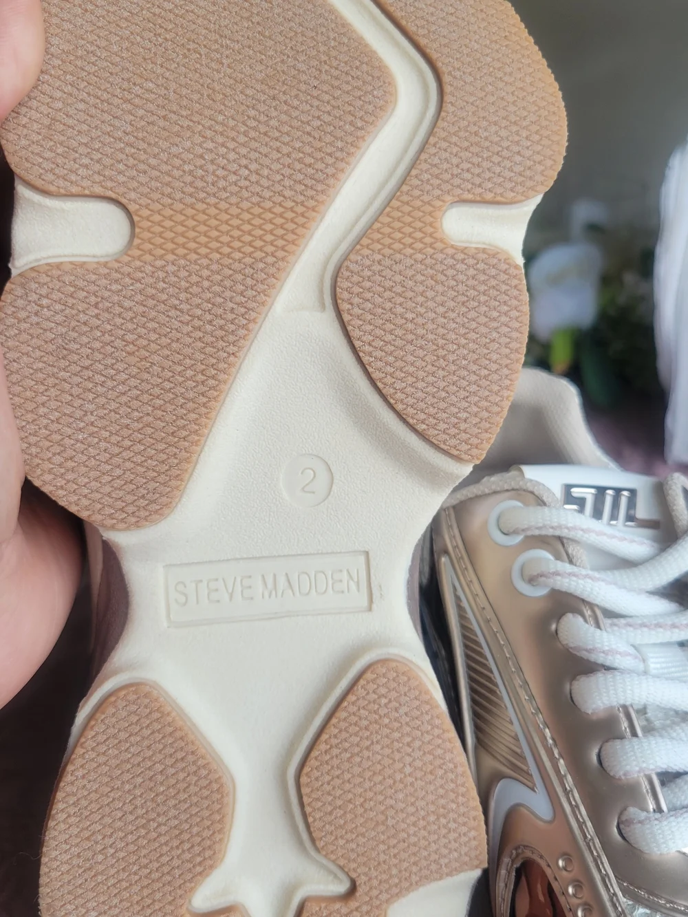 Steve Madden white mesh